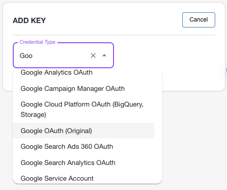 Google OAuth Key